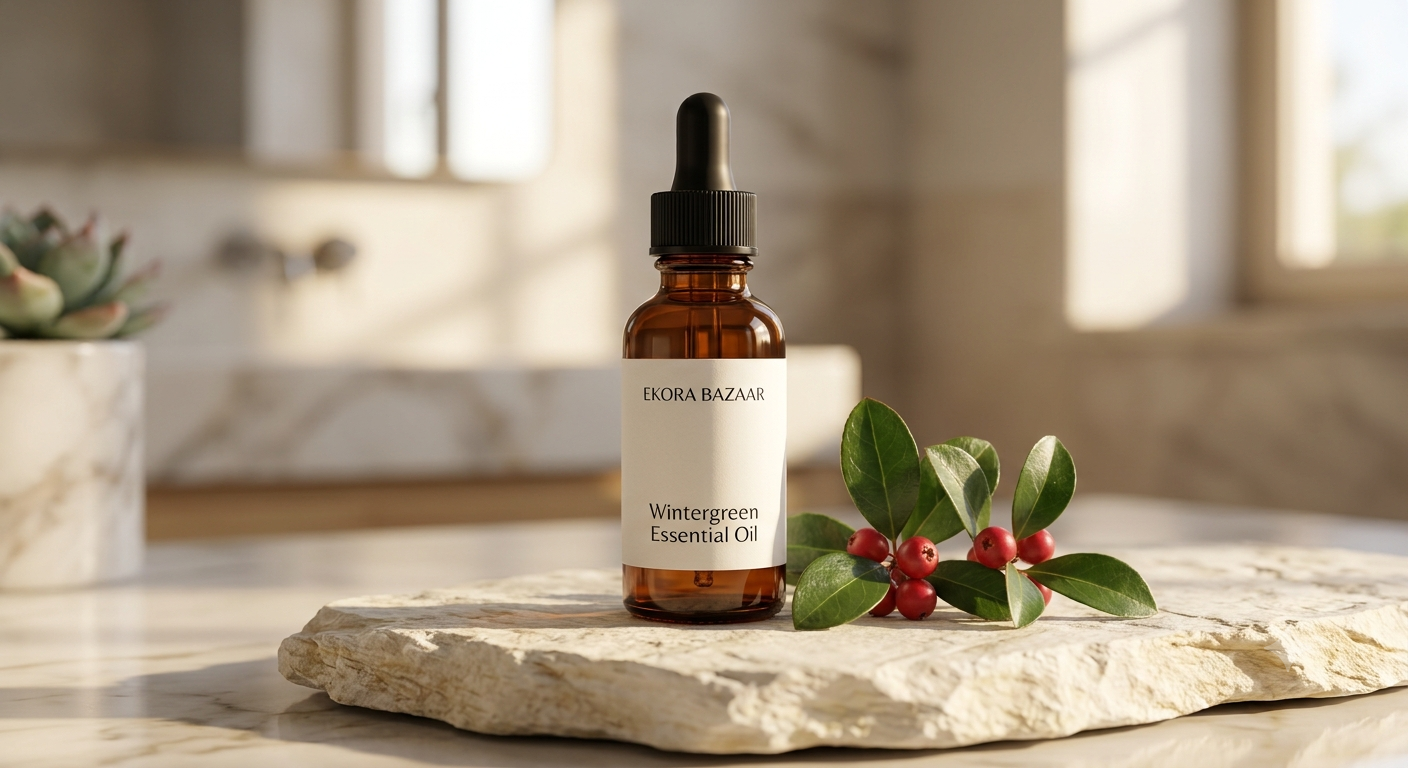 WINTERGREEN ESSENTIAL OIL – 100% PURE NATURAL & THERAPEUTIC GRADE OIL FOR SKIN CARE & HAIR